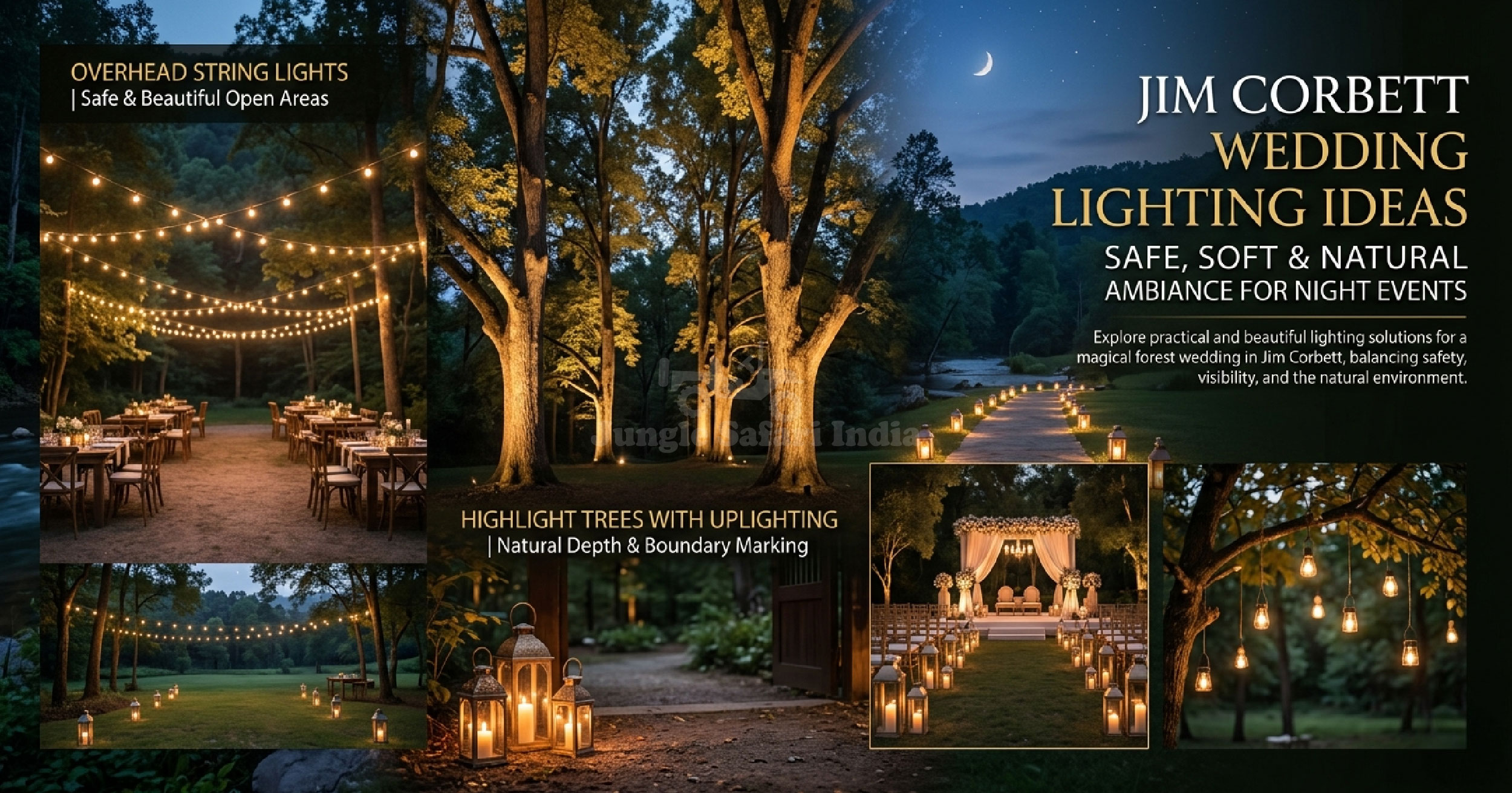 Jim Corbett Wedding Lighting Ideas For Night